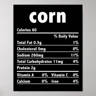 Póster Guía de nutrición saludable de maíz para la fiesta