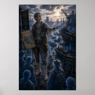 Póster Guía de pensamiento / Guía turístico / Barcazas hu