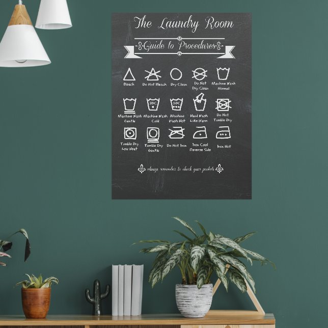 Póster Guía de procedimientos para la sala de lavandería (Salón 1)
