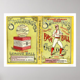 Póster Guía oficial 1913 del béisbol