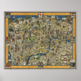 Póster Guía Vintage De Londres