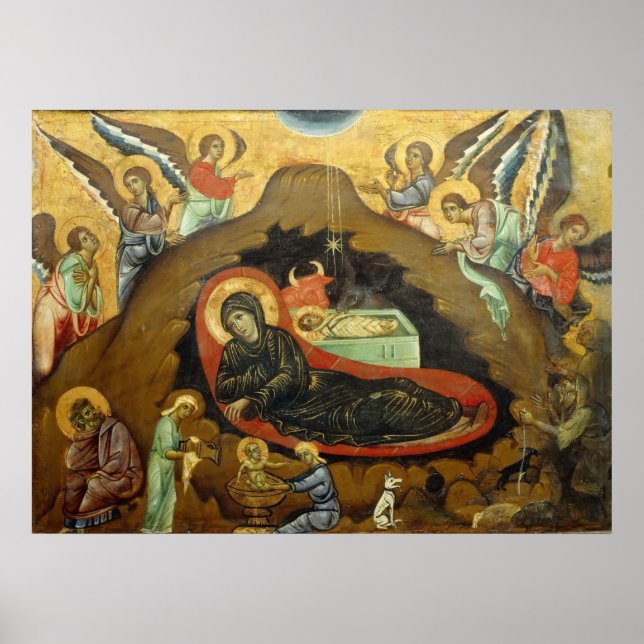 Póster Guido de Siena - Natividad - Circa 1270 (Frente)