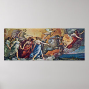 Póster Guido Reni - Aurora sigue al Apolo en su coche