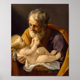 Póster Guido Reni - San José y el Niño Cristo