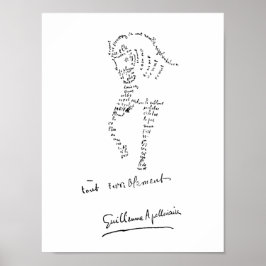 Póster Guillaume Apollinaire, Calligramme Cheval