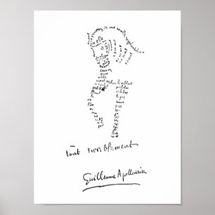 Póster Guillaume Apollinaire, Calligramme Cheval