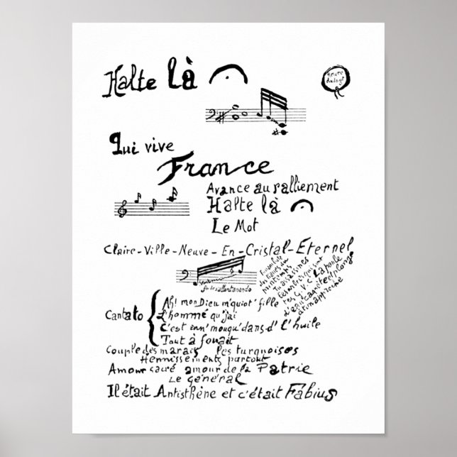 Póster Guillaume Apollinaire, Venu de Dieuze (Frente)