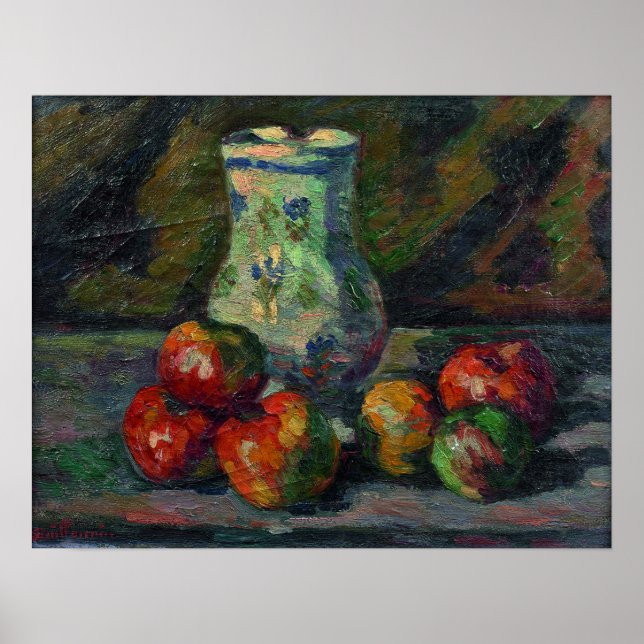 Póster Guillaumin - Vida fija con manzanas 1880 (Frente)