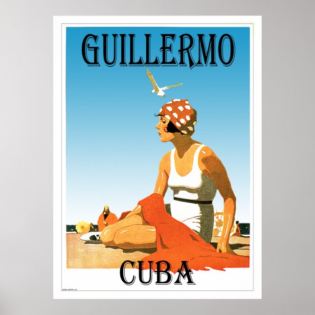 Póster Guillermo Cuba Vintage años 1920 (Frente)