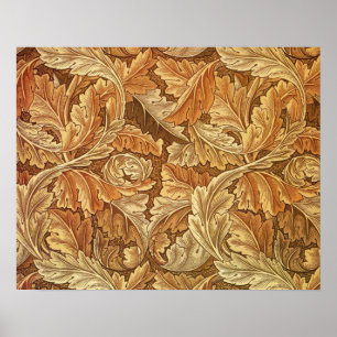 Póster Guillermo Morris Acanthus Brown Saltos de Otoño