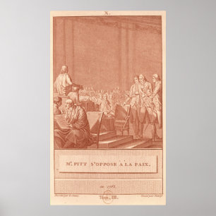 Póster Guillermo Pitt la anciano que se opone a la paz