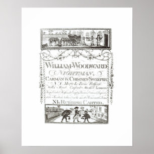 Póster Guillermo Woodward, Nightman, Carman y chimenea