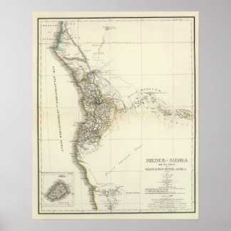 Póster Guinea Nieder, W MittelAfrica - África Central