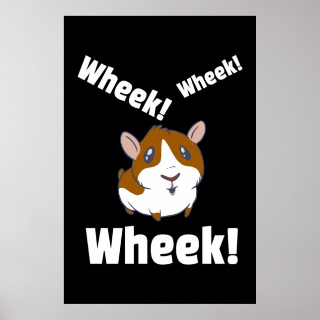 Póster Guinea pig Wheek! Wheek! (Frente)