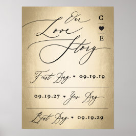 Póster Guión caligráfico en nuestro Rótulo Boda de histor