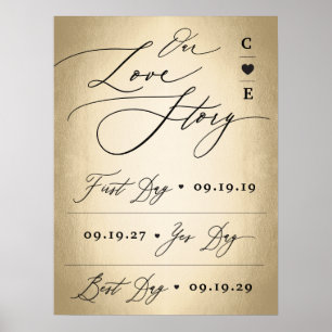 Póster Guión caligráfico en nuestro Rótulo Boda de histor