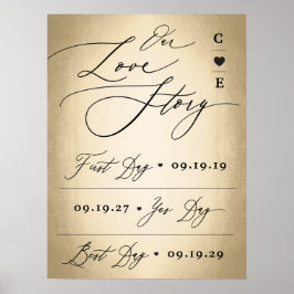 Póster Guión caligráfico en nuestro Rótulo Boda de histor