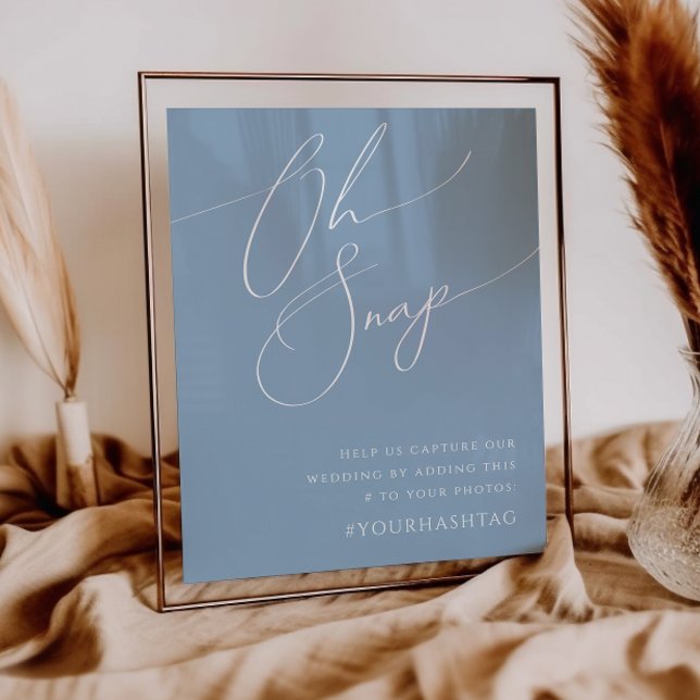 Póster Guión caprichoso | Etiqueta Dusty Blue Oh Snap (Subido por el creador)