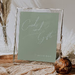 Póster Guión caprichoso | Sage Green Cards and Gifts Rótu<br><div class="desc">Presentamos nuestro impresionante guión caprichoso | las tarjetas verdes de sabio y los regalos son la señal perfecta para su simple celebración moderna de la primavera del boho. Nuestro elegante diseño incluye una vibrante paleta de colores pastel y luminosa con un guión de caligrafía de moda vintage. Ya sea que...</div>