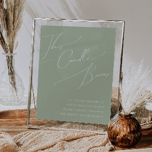 Póster Guión caprichoso   Verde sabio Esta Vela arde