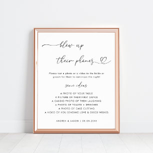 Póster Guión cardíaco inflar su Rótulo Boda de teléfonos