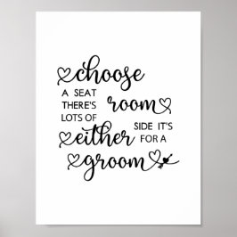 Póster Guión Corazón Cuto Elegir Un Boda Gay De Asiento