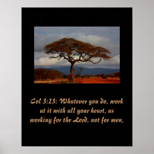 Póster Guión cristiana Col 3:23