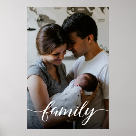 Póster Guión de Amor con Foto Familiar Personalizada