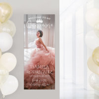 Guión de bienvenida y foto de Quinceañera