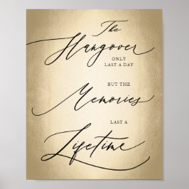 Póster Guión de caligrafía El Rótulo sólo de la resaca Bo