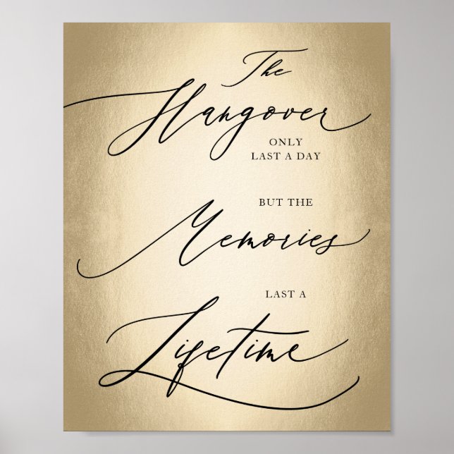 Póster Guión de caligrafía El Rótulo sólo de la resaca Bo (Frente)