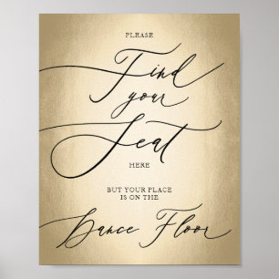 Póster Guión de caligrafía Encuentra tu Rótulo Boda de as