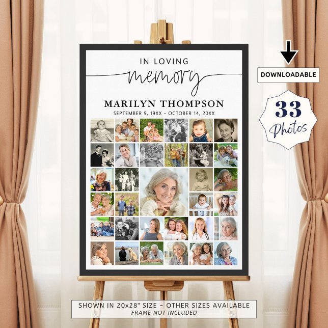 Póster Guión de Collage de Fotos para Funeral 33 En Cariñ (Subido por el creador)