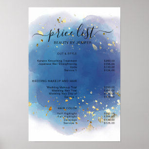 Póster Guión de firma holográfico Glam moderno brillo