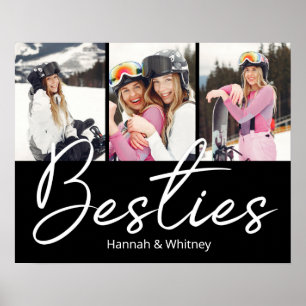 Póster Guion de Mejores Amigas Colage de Fotos Personaliz