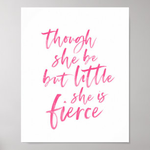 Póster Guión De Pincel Poco Pero Fierce William Shakespea