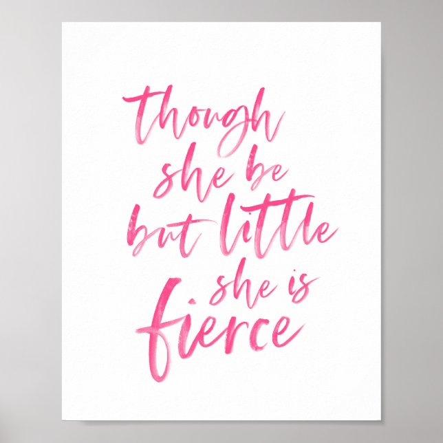 Póster Guión De Pincel Poco Pero Fierce William Shakespea (Frente)