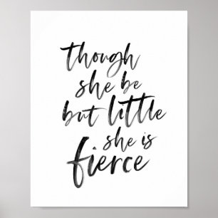 Póster Guión De Pincel Poco Pero Fierce William Shakespea
