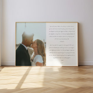 Póster Guión de promesas matrimoniales modernas minimalis