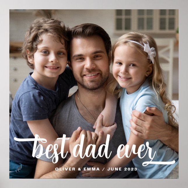 Póster Guión del Día del Padre Mejor Guión de Papá (Frente)