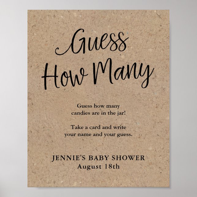 Póster Guión kraft ruso adivina cuántas pantallas de jueg (Frente)