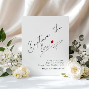 Póster Guión minimalista Capturar al Boda Amor
