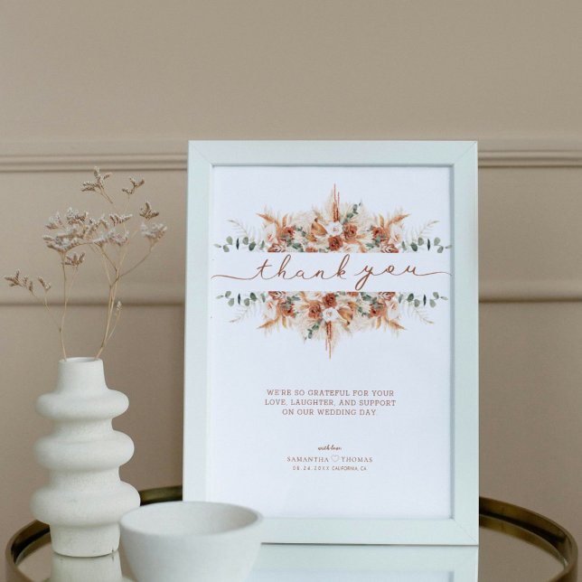 Póster Guión mínimo de Terracota Gracias boda De Carta (Subido por el creador)