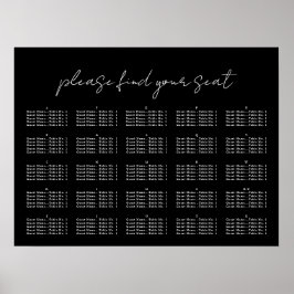 Póster Guión mínimo, gráfico de asientos