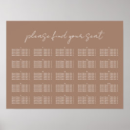 Póster Guión mínimo, gráfico de asientos