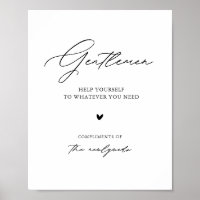 Guión moderno Caballeros Boda Rótulo de baño