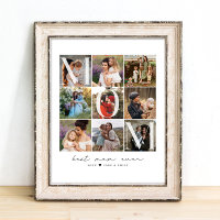 Guión moderno de la mejor mamá | Collage de cuadrí