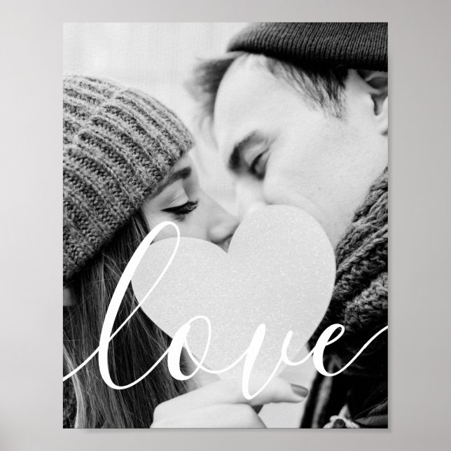 Póster Guión moderno foto en blanco negro (Frente)