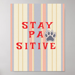 Póster Guión moderno	Invitación vintage   mantén la pawsi