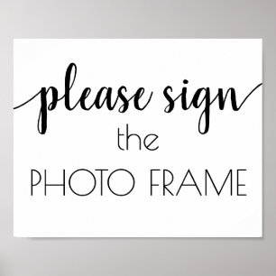 Póster Guión moderno simple Rótulo de fotograma clásico